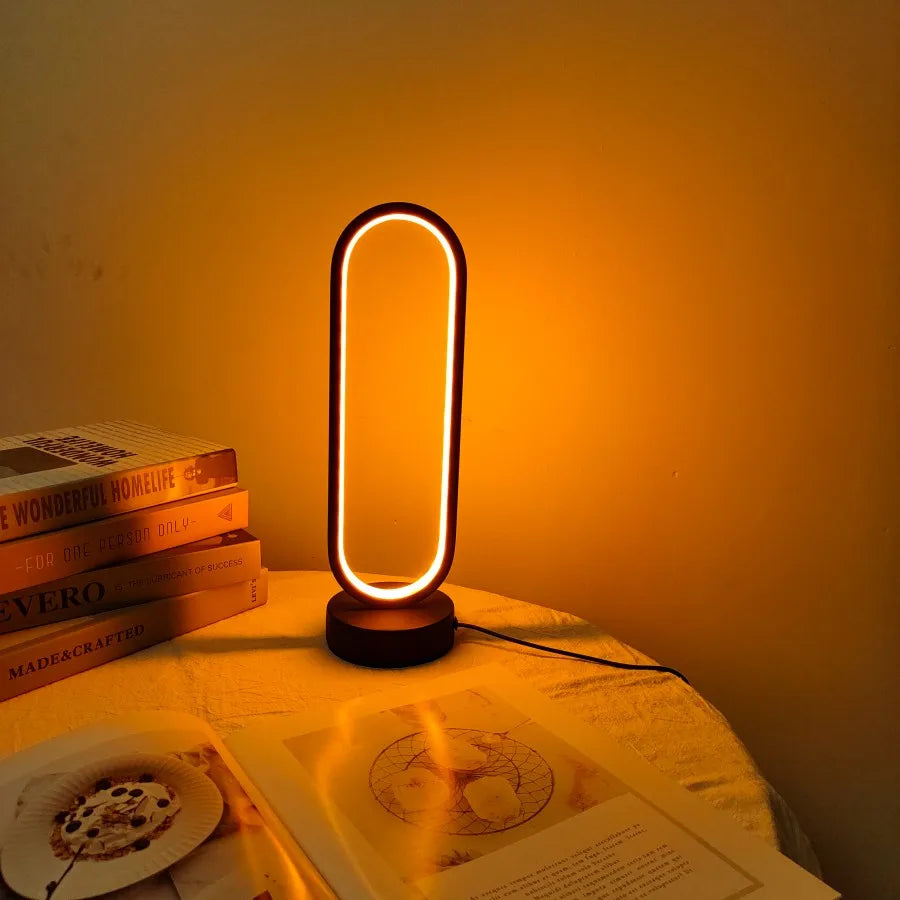 1PC Lamp Ring Lamp Three-color Dimming LED Night Light