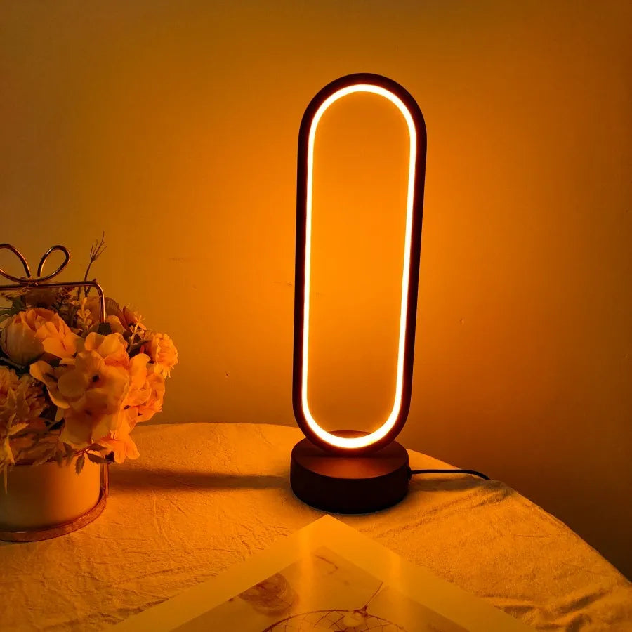 1PC Lamp Ring Lamp Three-color Dimming LED Night Light