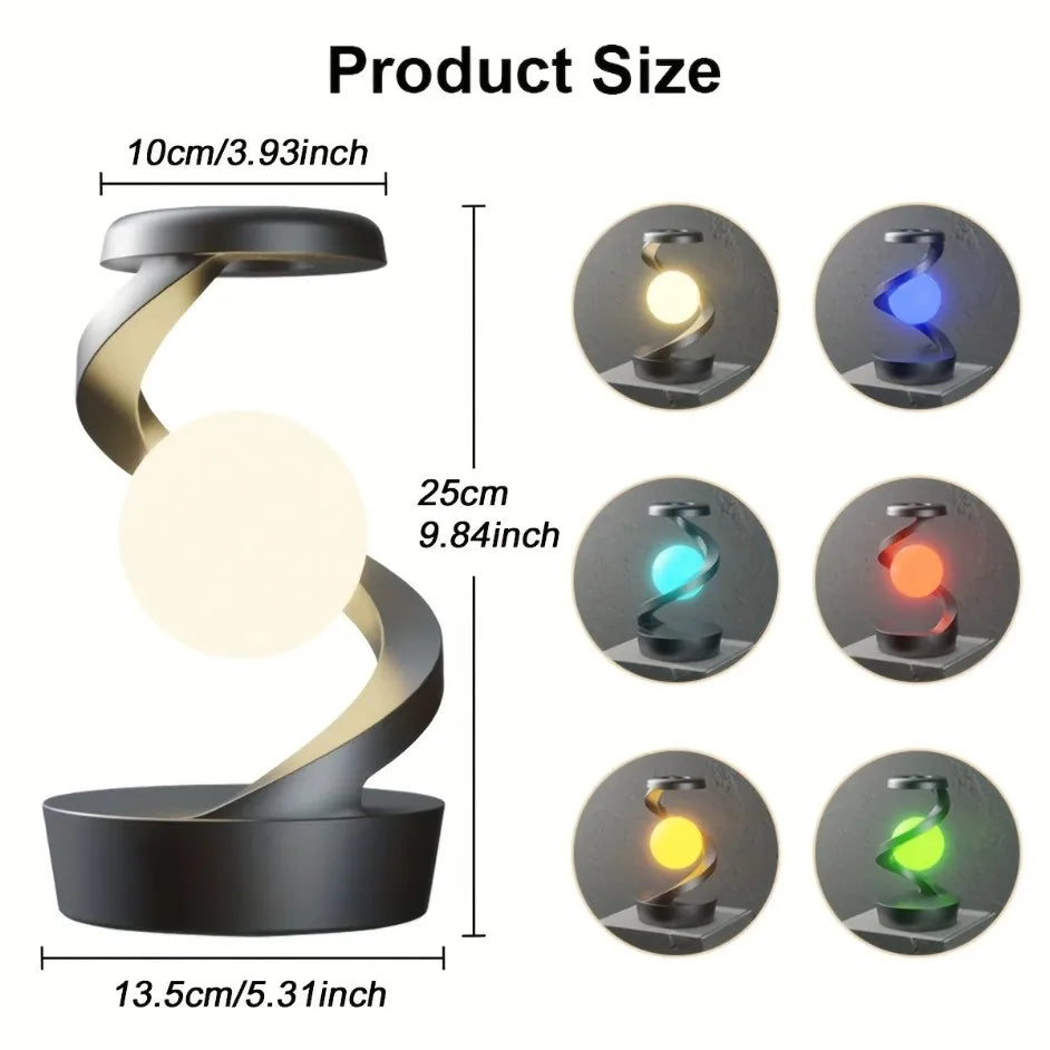 3D Levitating Ball Lamp with Wireless Charging