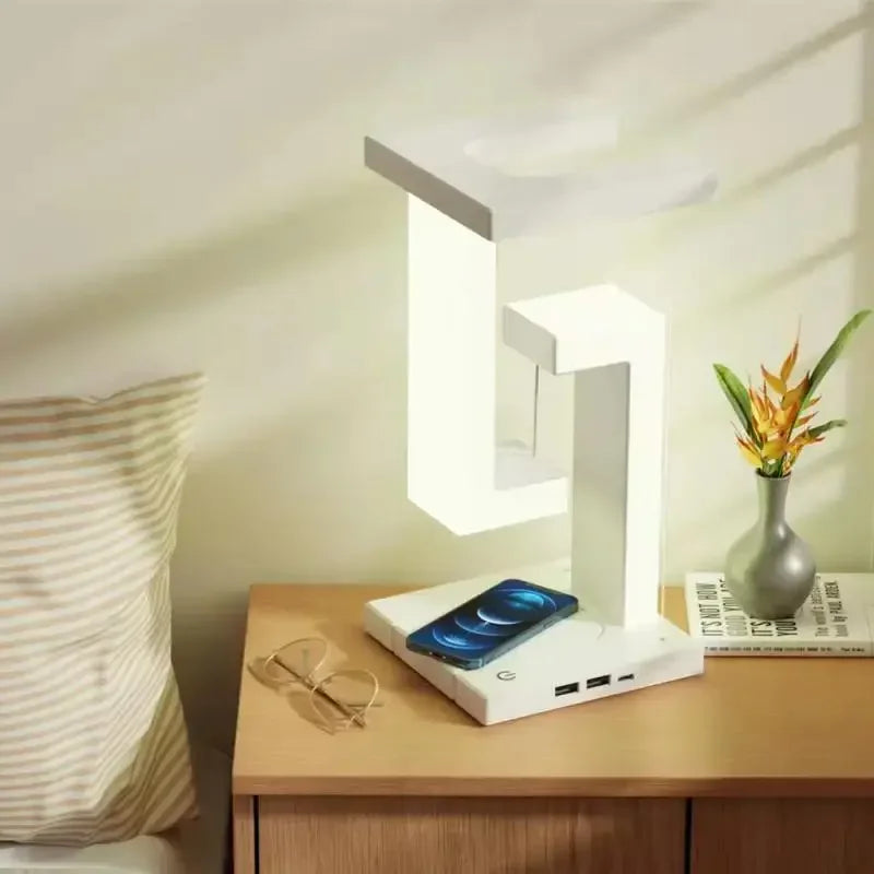 Suspended LED Wireless Charging Table Lamp