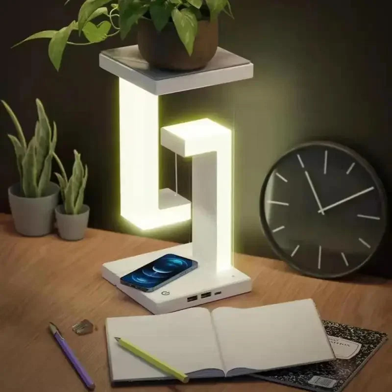 Suspended LED Wireless Charging Table Lamp