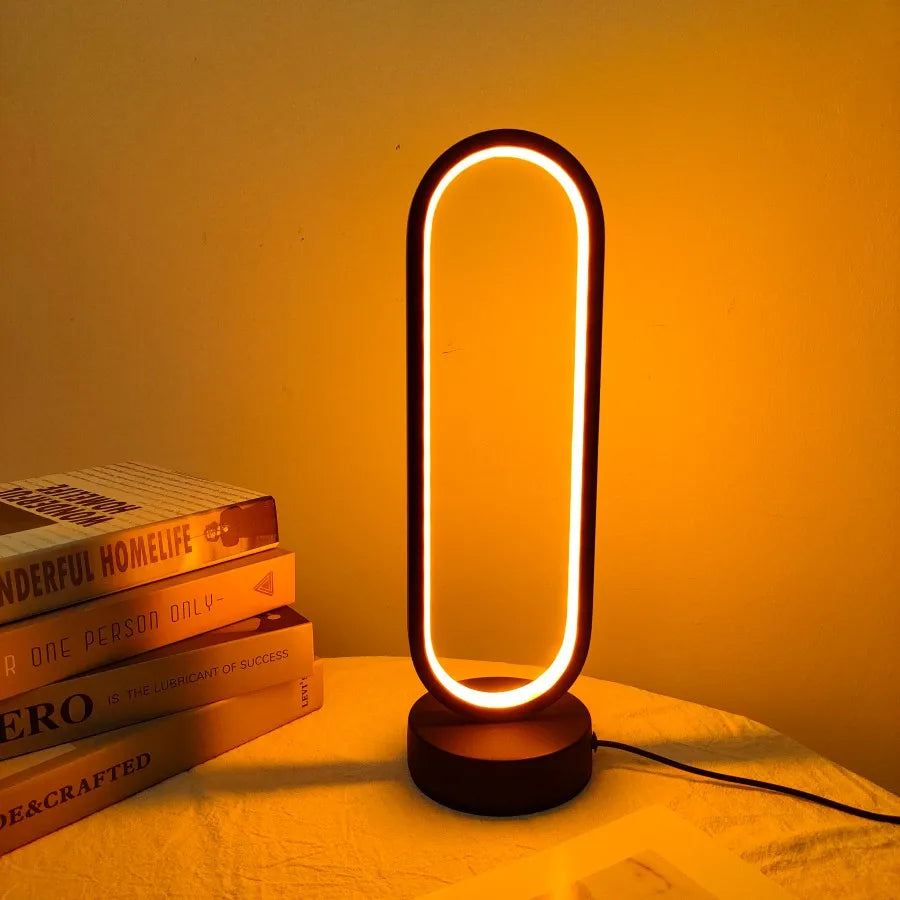 1PC Lamp Ring Lamp Three-color Dimming   LED Night Light