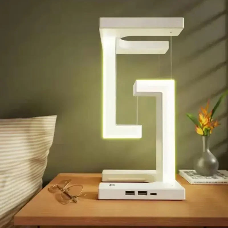 Suspended LED Wireless Charging Table Lamp
