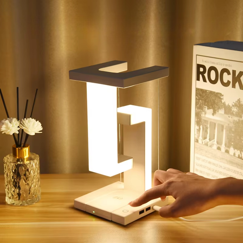Suspended LED Wireless Charging Table Lamp